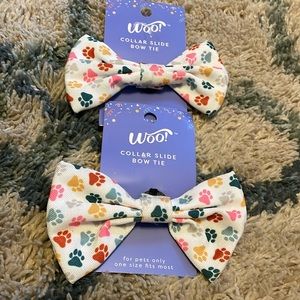 Pet bow tie collar slides
